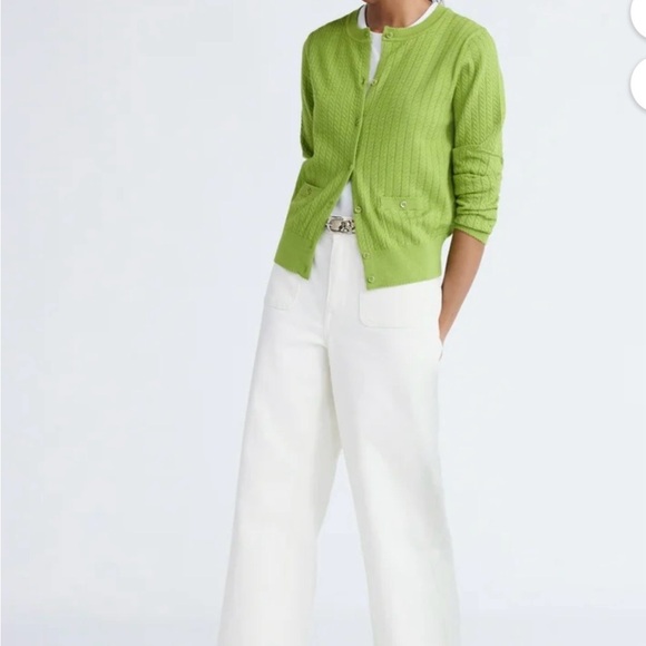 Olive Green Women's Cardigan Sweater. Excellent Condition Size M - Picture 2 of 11